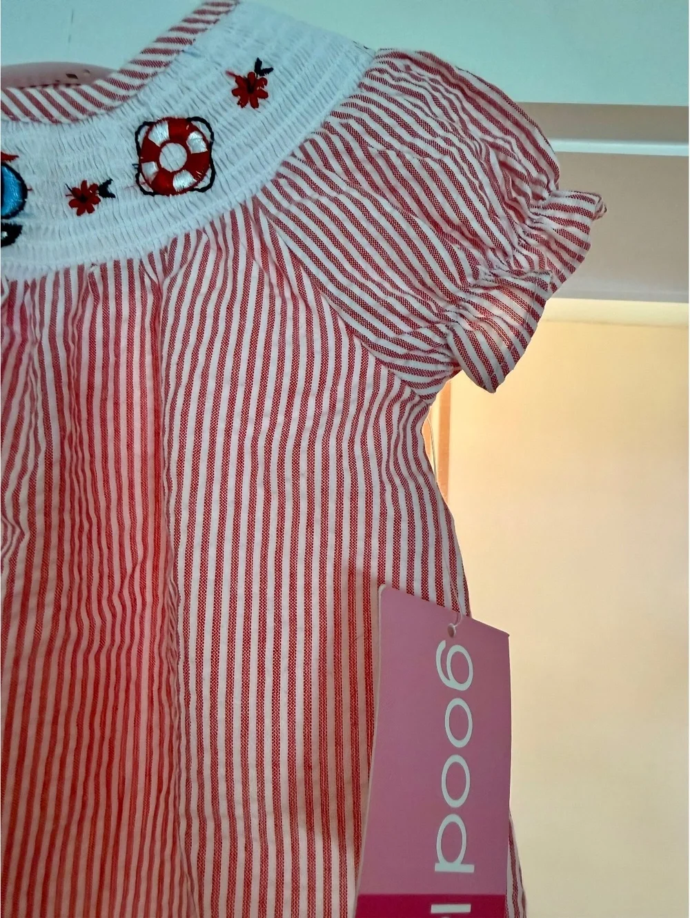 Goodlad Nautical Embroidered Dress Sz 12 Montys NWT